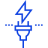 Icono representando la electricidad.