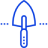 Icono de pala de jardinería.
